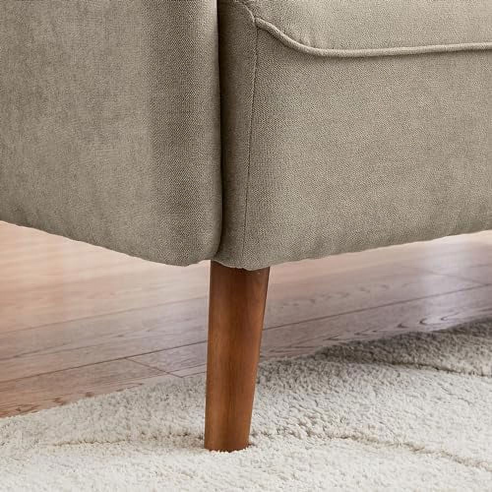 50.6" Small Loveseat Sofa with Back Cushions and Wood Legs R59760