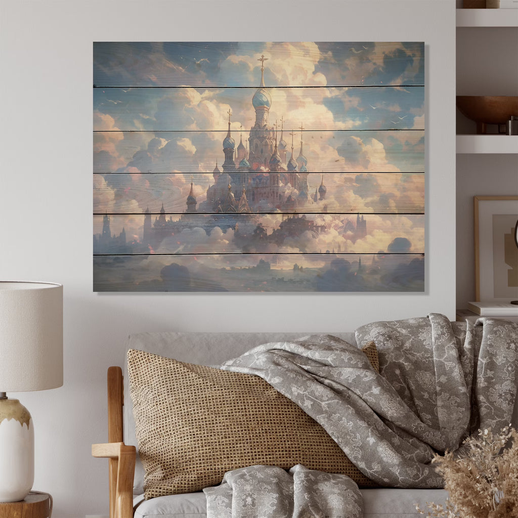 Natural Pine Wood Castles Print J6475