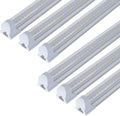 6 Pack 4FT 40W Integrated V Shaped LED Shop Light, Linkable White Daylight 6000k, On/Off Switch Cable Clear Cover H711847