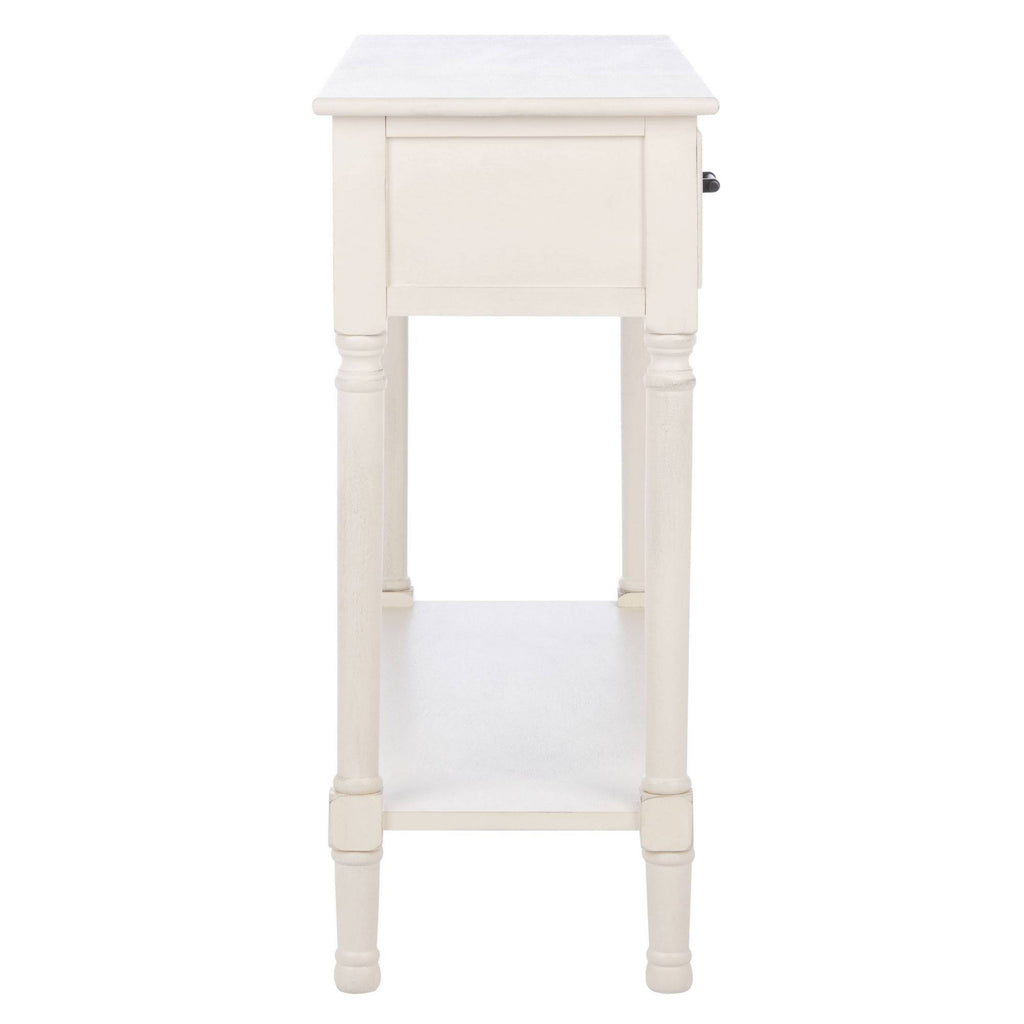 Distressed White 2 Drawer Console Table P3180
