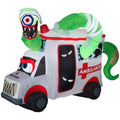 8& Airblown Animated Inflatable Monster Ambulance Car Scene E93627