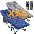 2 Pack Folding Camping Cot with Mattress and Carry Bag D850016