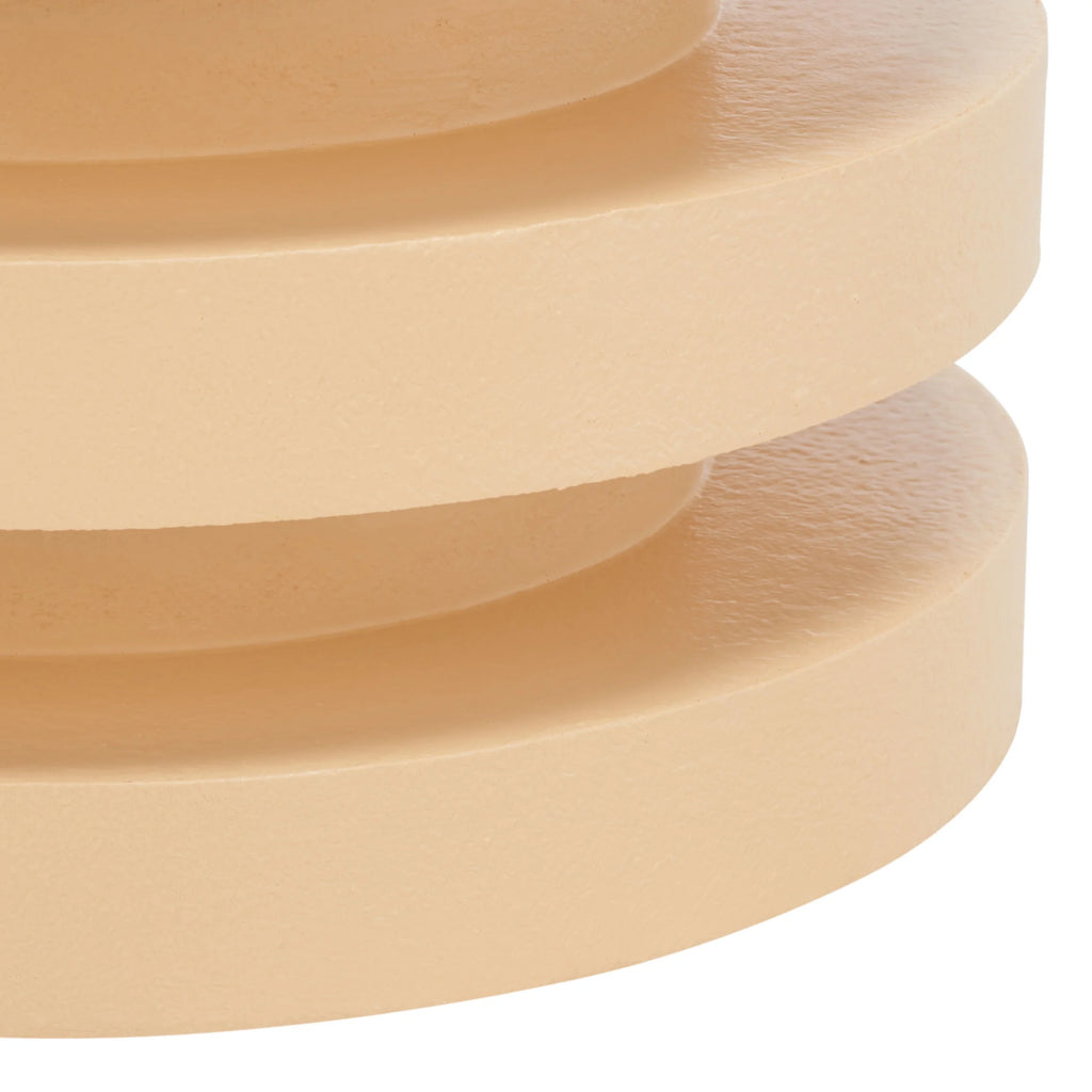 Cream Round Accent End Table P320001