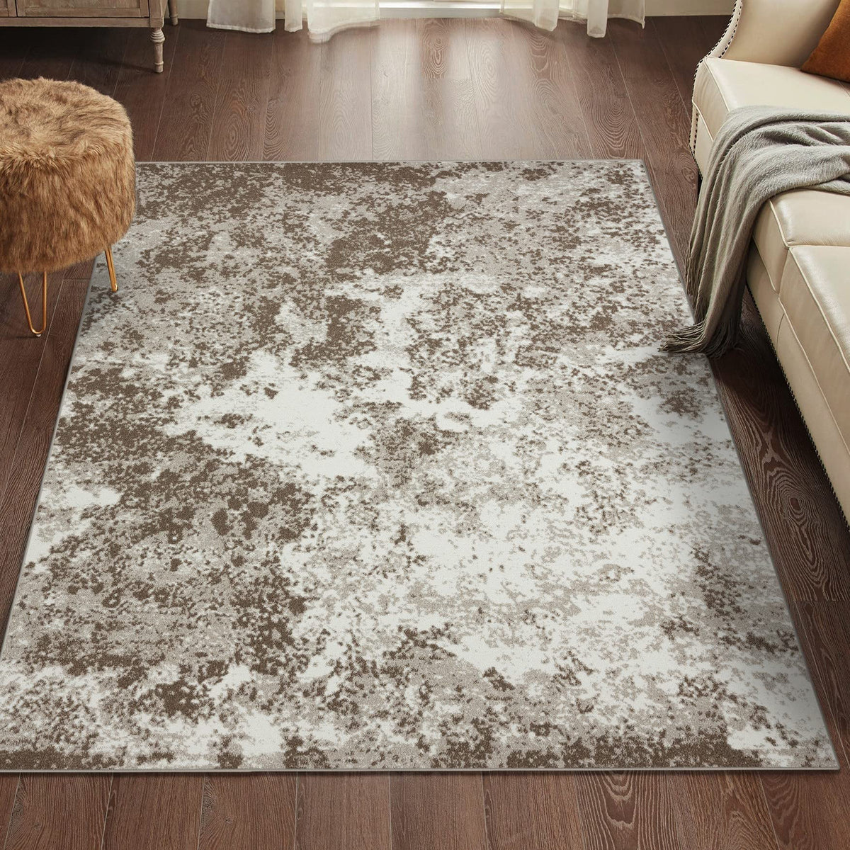 Brown Coastal Area Rug W52713