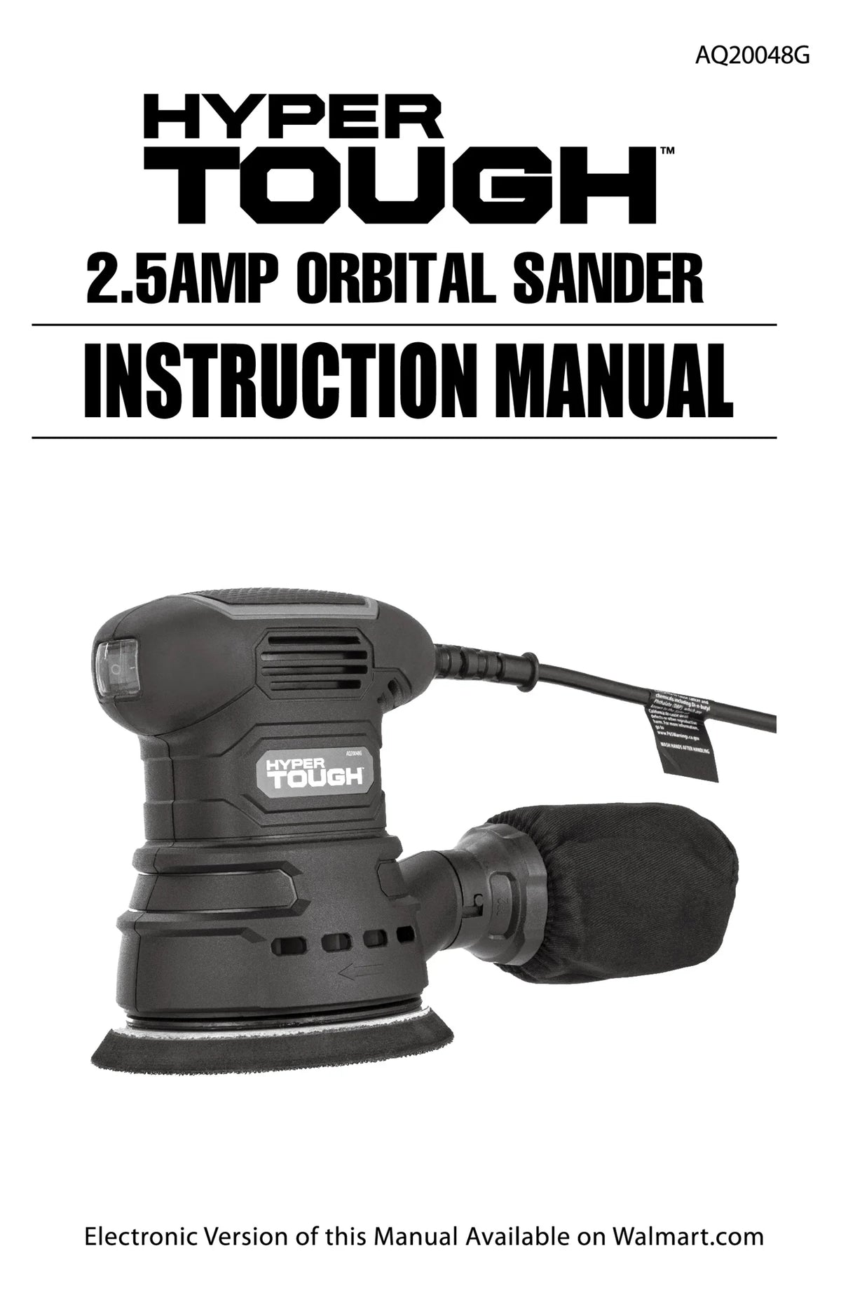 2.5 Amp Corded 5 inch Orbital Sander with Dust Bag T775582