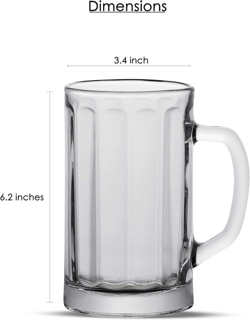 17 Ounce Clear Beer Mugs, Set of 6 S9862