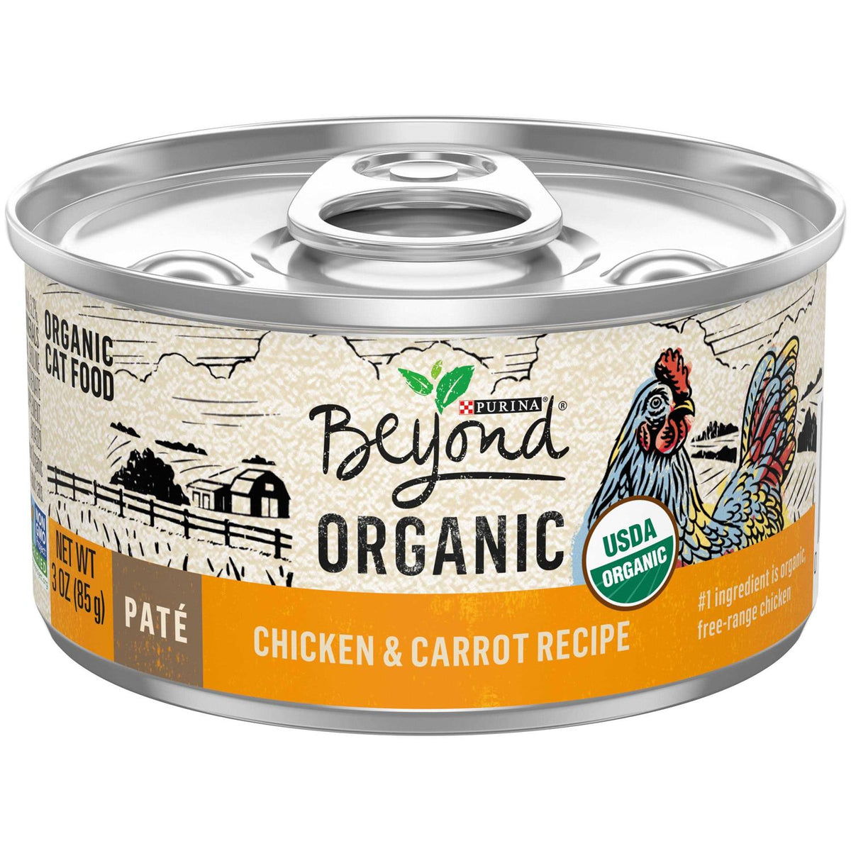Organic Chicken & Carrot Recipe Pate Cat Food U915805