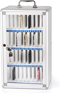 36 Slots Aluminum Alloy Pocket Chart Storage Cabinet with Locked V725