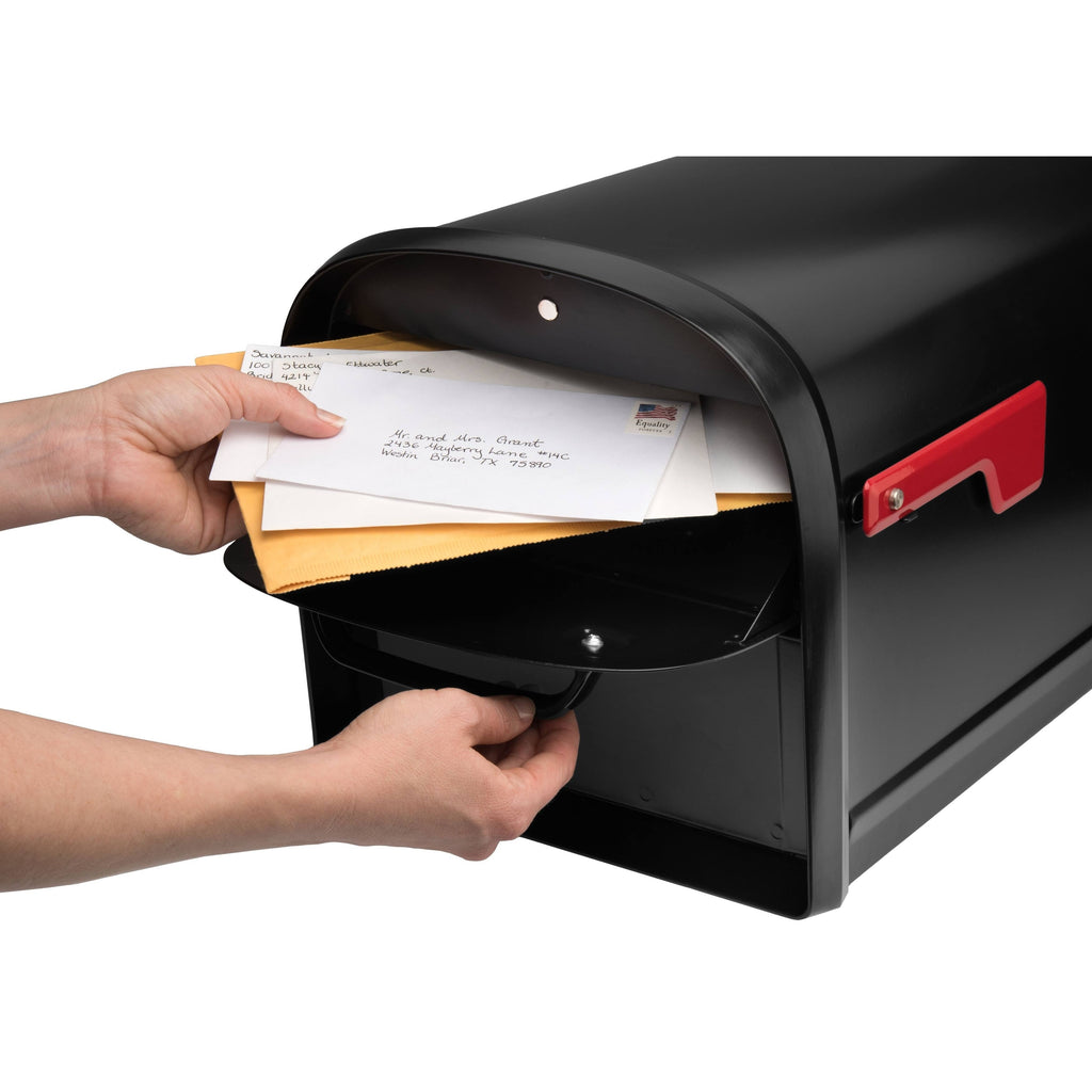 Post Mount Locking Mailbox (Black) P647