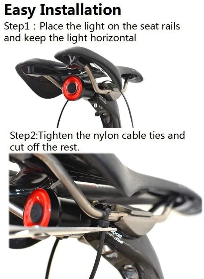Rechargeable IPX6 Waterproof LED Bike Tail Light A4384