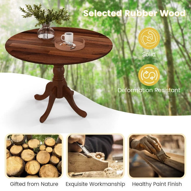 Wooden Dining Table with Round Tabletop G119497