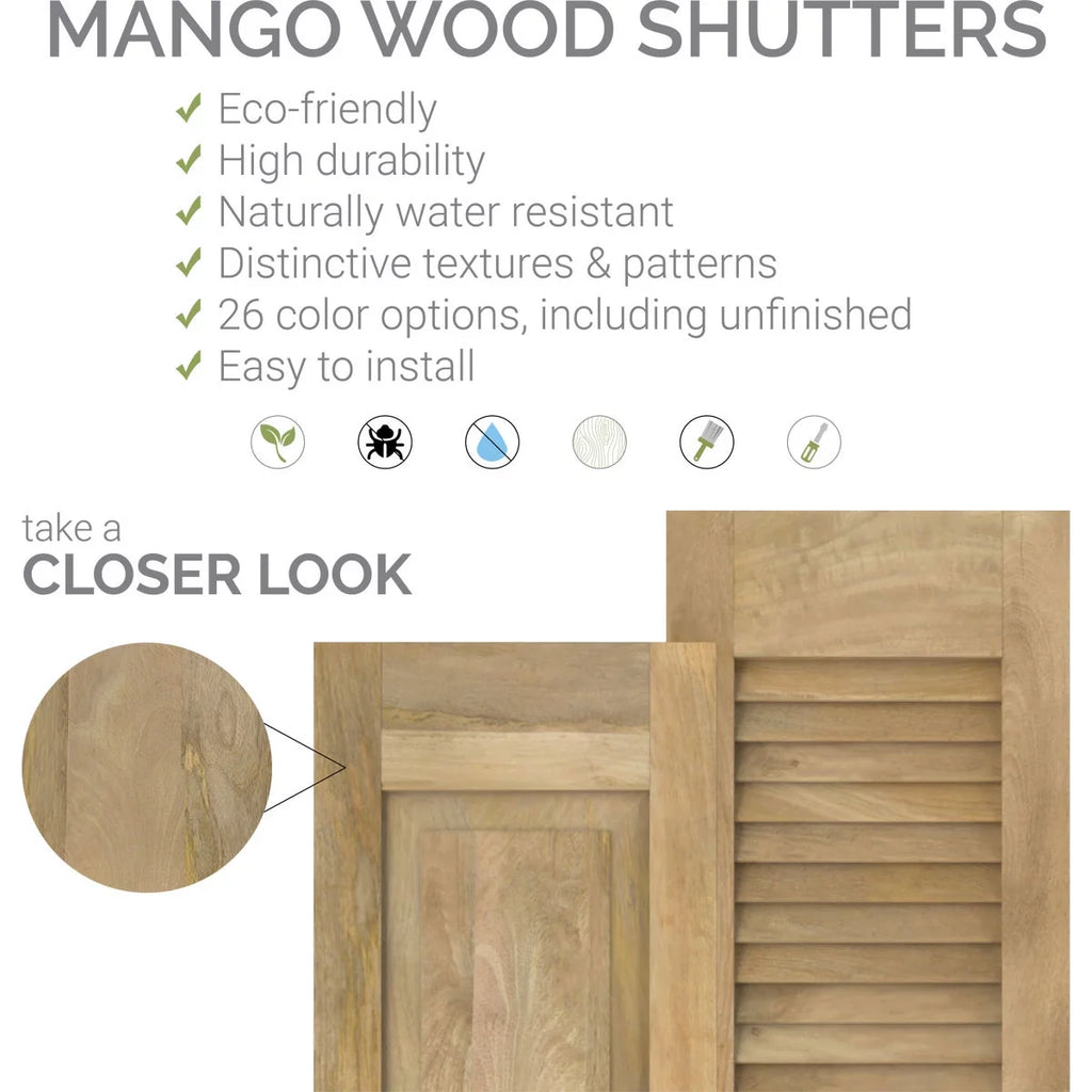 Real Wood Joined Board-n-Batten Shutters with Elliptical Top, Fire Red P360