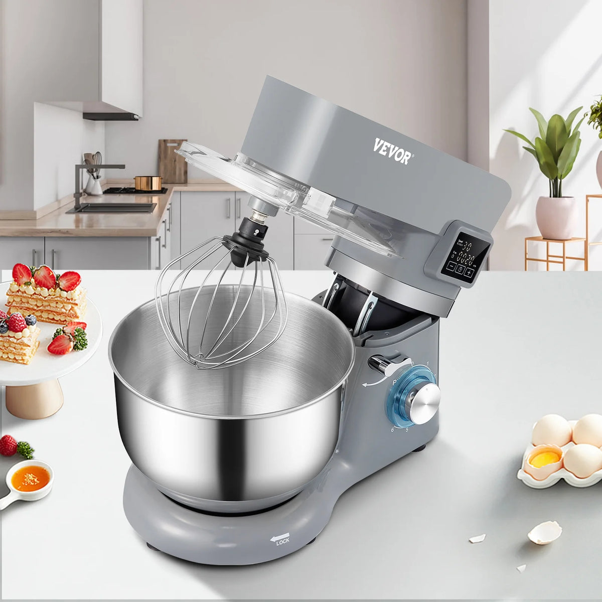 660W 6 Speeds Tilt-Head Stand Mixer with 5.8 Qt M967