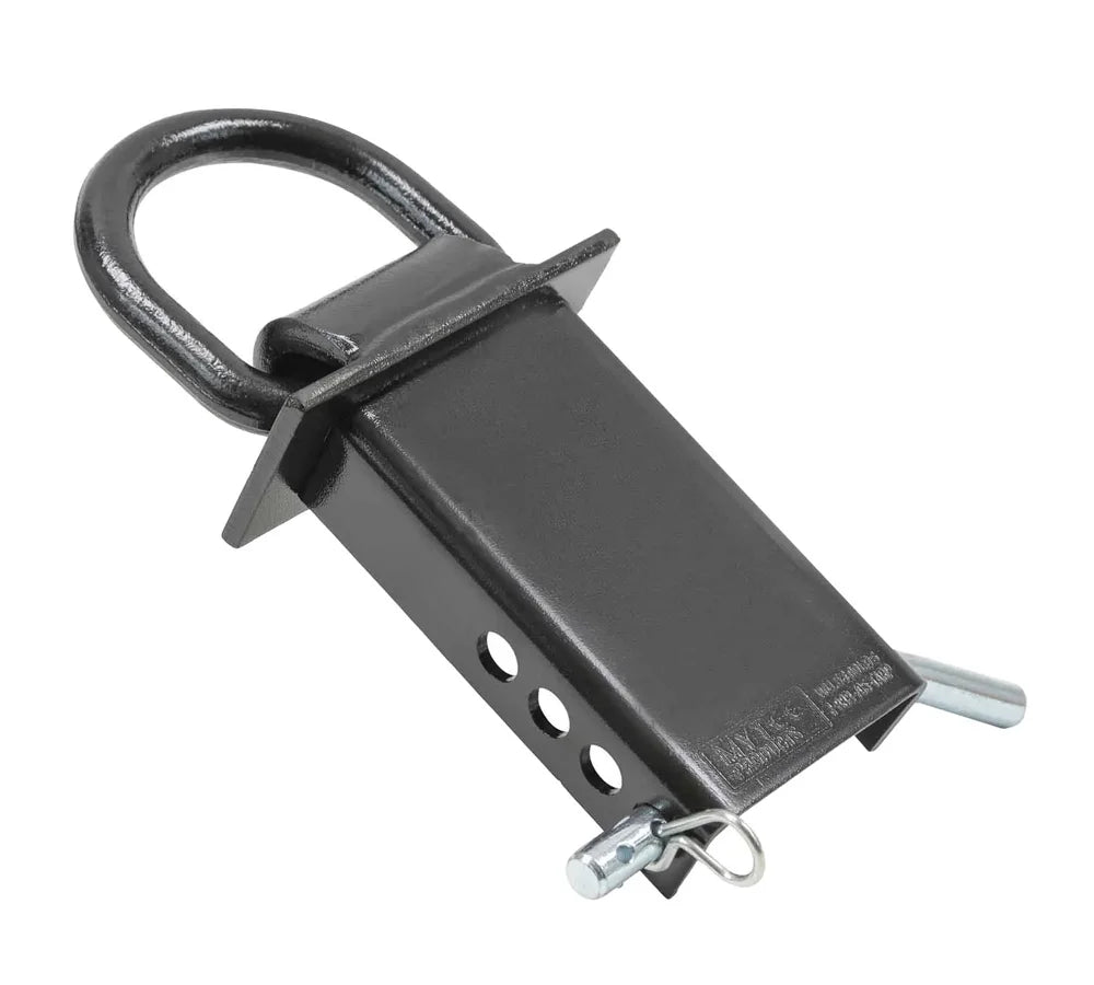 2 Pack Heavy Duty Adjustable Stake Pocket D Ring Black with 1/2" Hitch Pin, 4 Holes, 5400 lbs Load Limit E220276