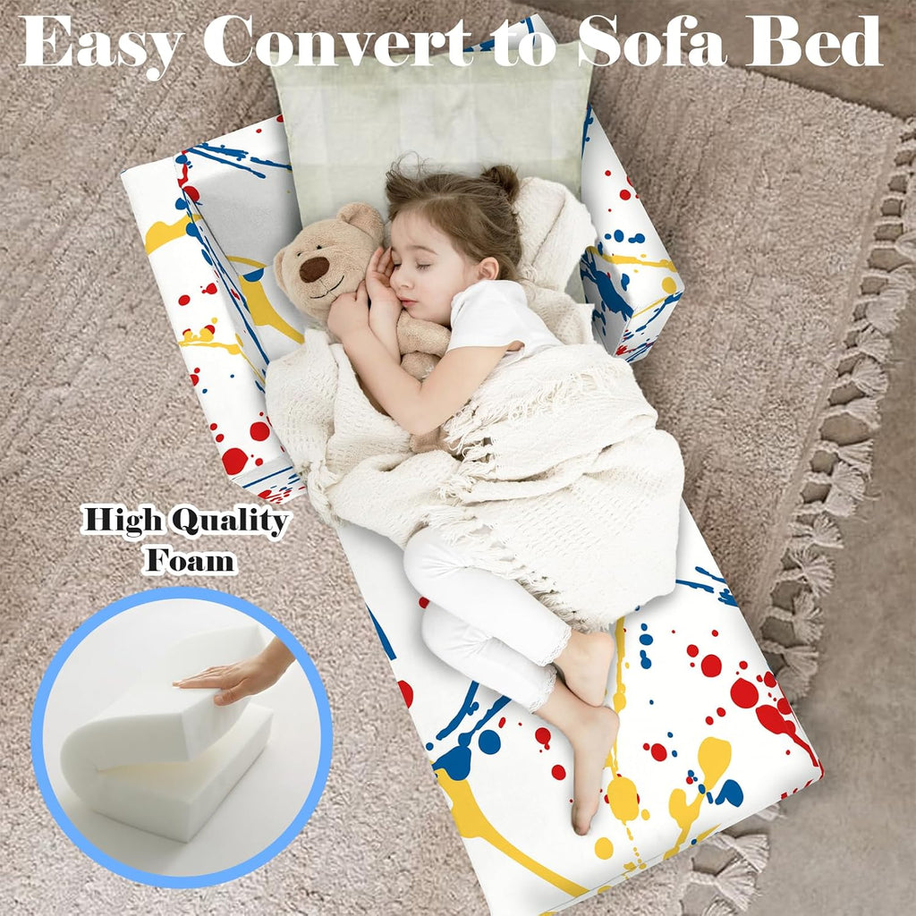 Kids Sofa 2 in 1 Flip Open Chair Sleeper with Dinosaur Print K756021