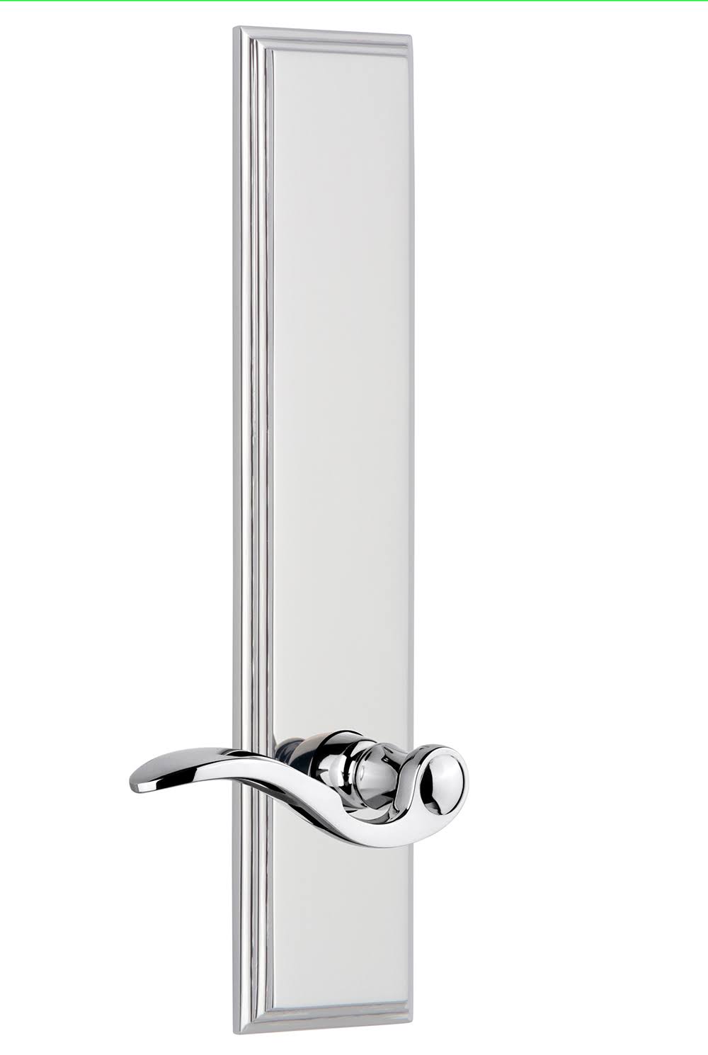 Tall Plate Privacy Lever in Bright Chrome C92774