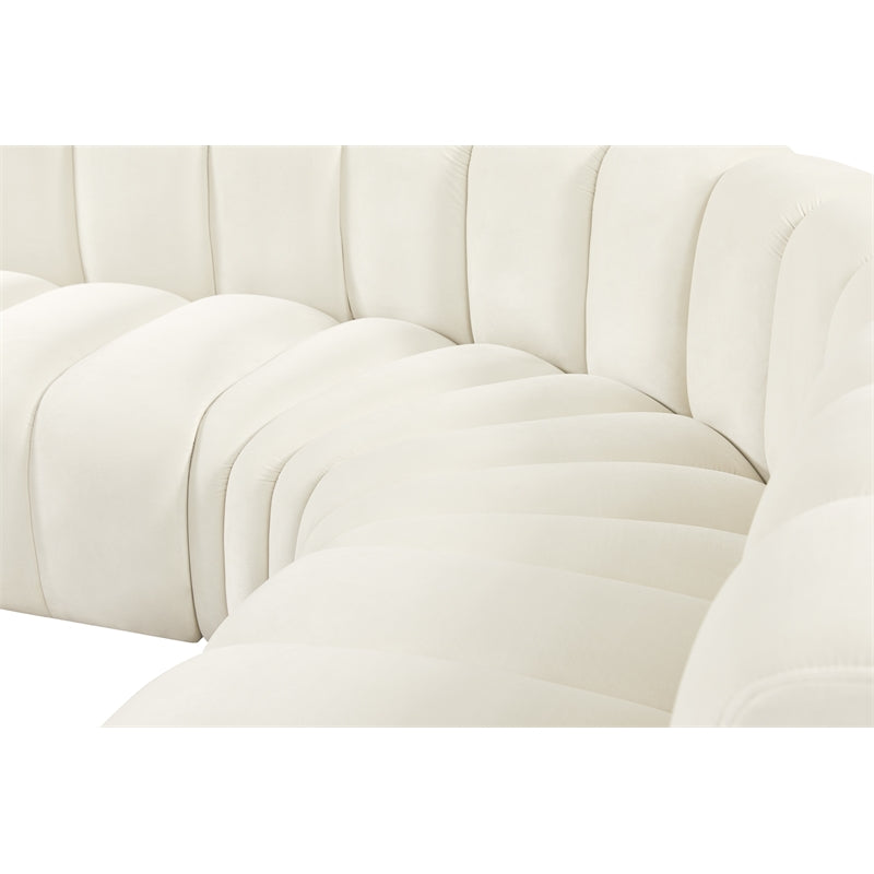 Cream Velvet Modular Sofa H36624