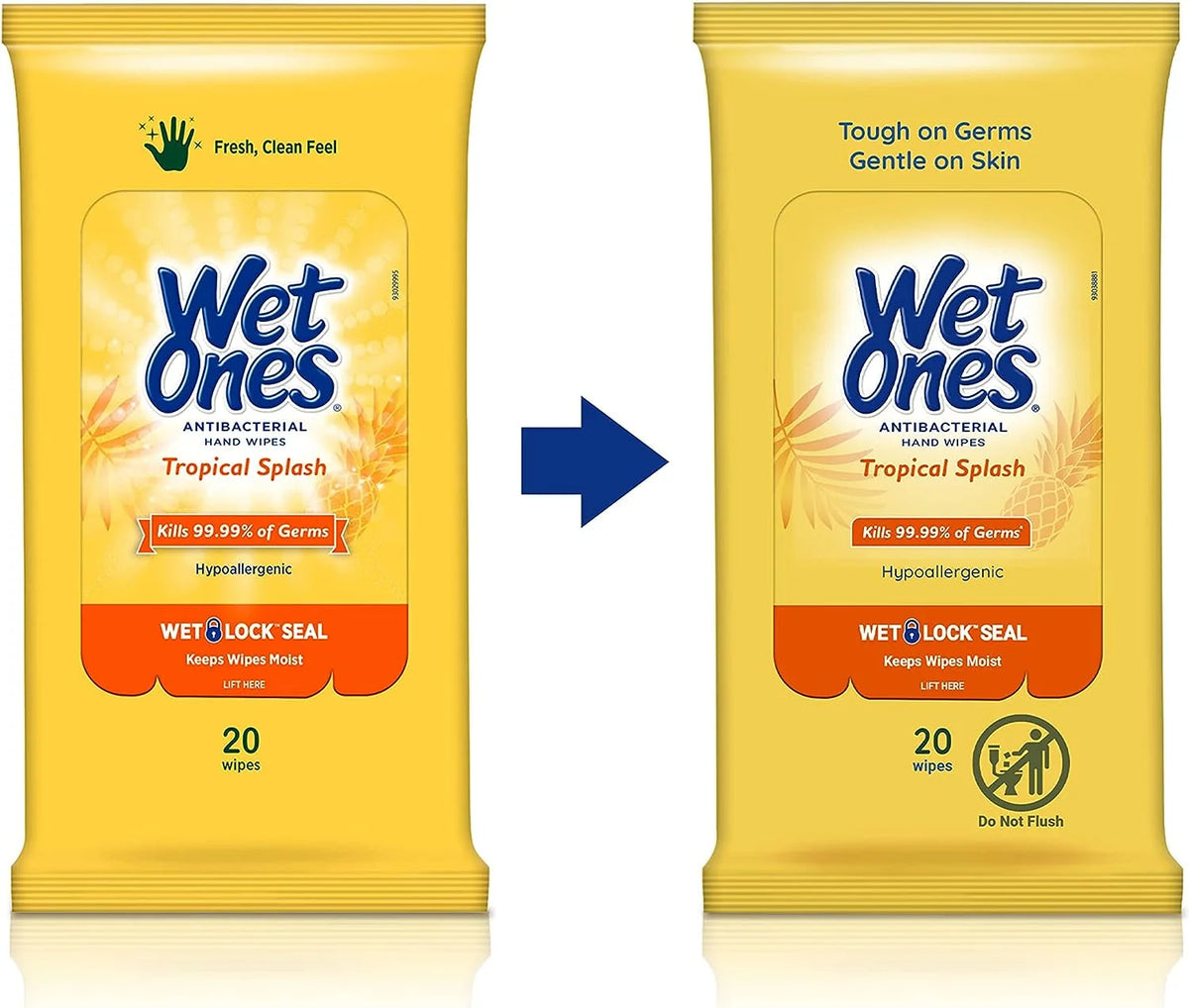 Antibacterial Hand Wipes 20 Count Pack of 10 C5480