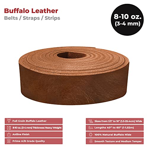 Buffalo Belt Blanks 8-10 oz Full Grain Leather Belt Straps P81805
