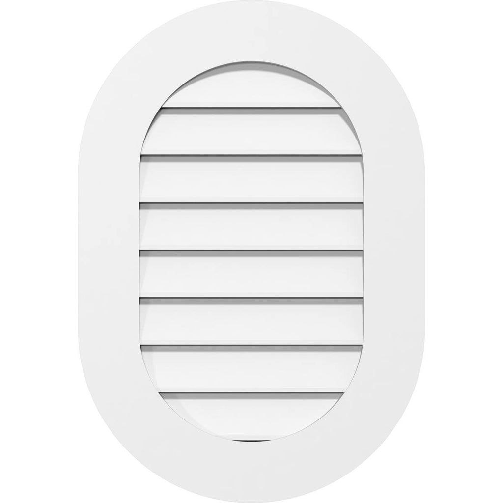 Vertical Round Ended Surface Mount PVC Gable Vent V9230