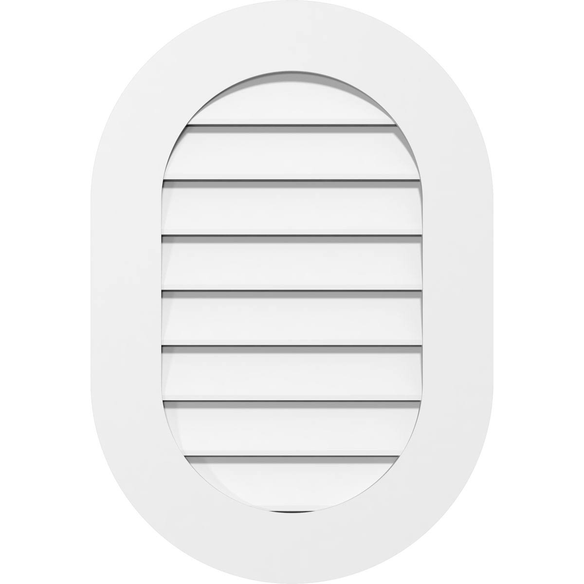 Vertical Round Ended Surface Mount PVC Gable Vent V9230