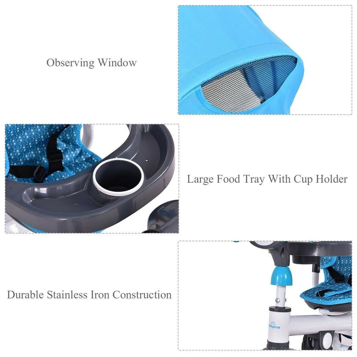 4-in-1 Detachable Baby Stroller Tricycle with Canopy W7230