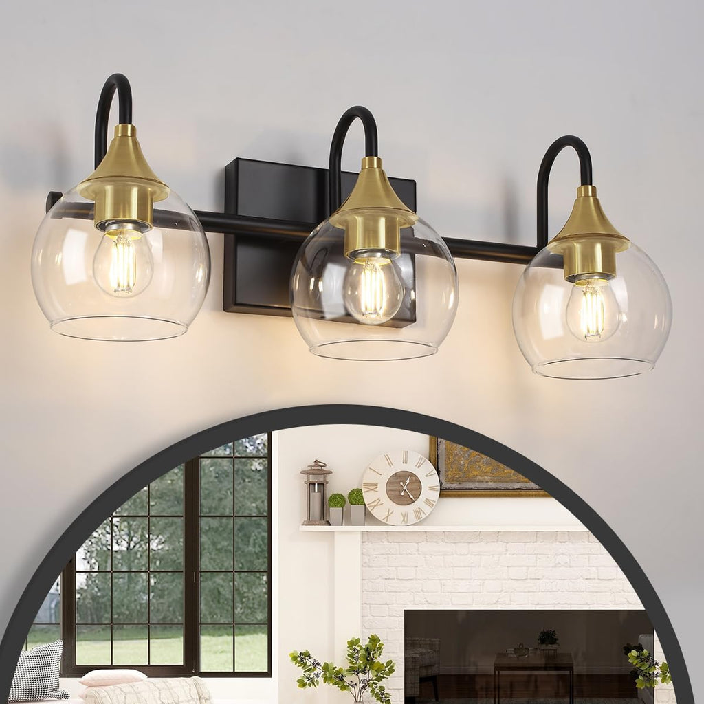 Black Gold 3 Light Bathroom Vanity Light B464