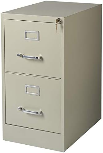 2 Drawer Metal Vertical File Cabinet in Black G917