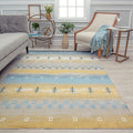 Yellow Tribal Bohemian Area Rug 2'6" x 4' A106
