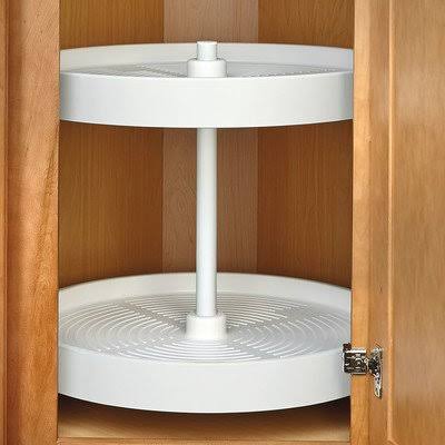 White 2-Shelf Lazy Susan G61440