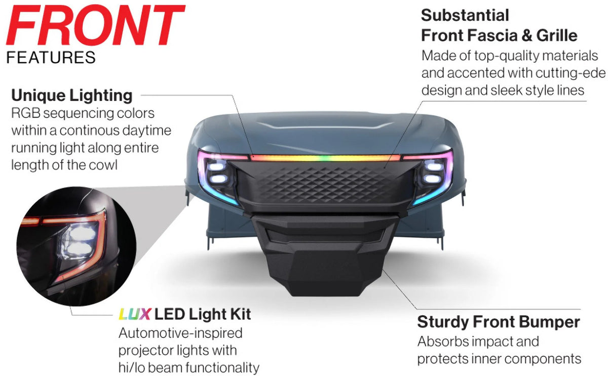 Hyper Gray Metallic Body Kit for EZGO RXV Golf Cart J80159
