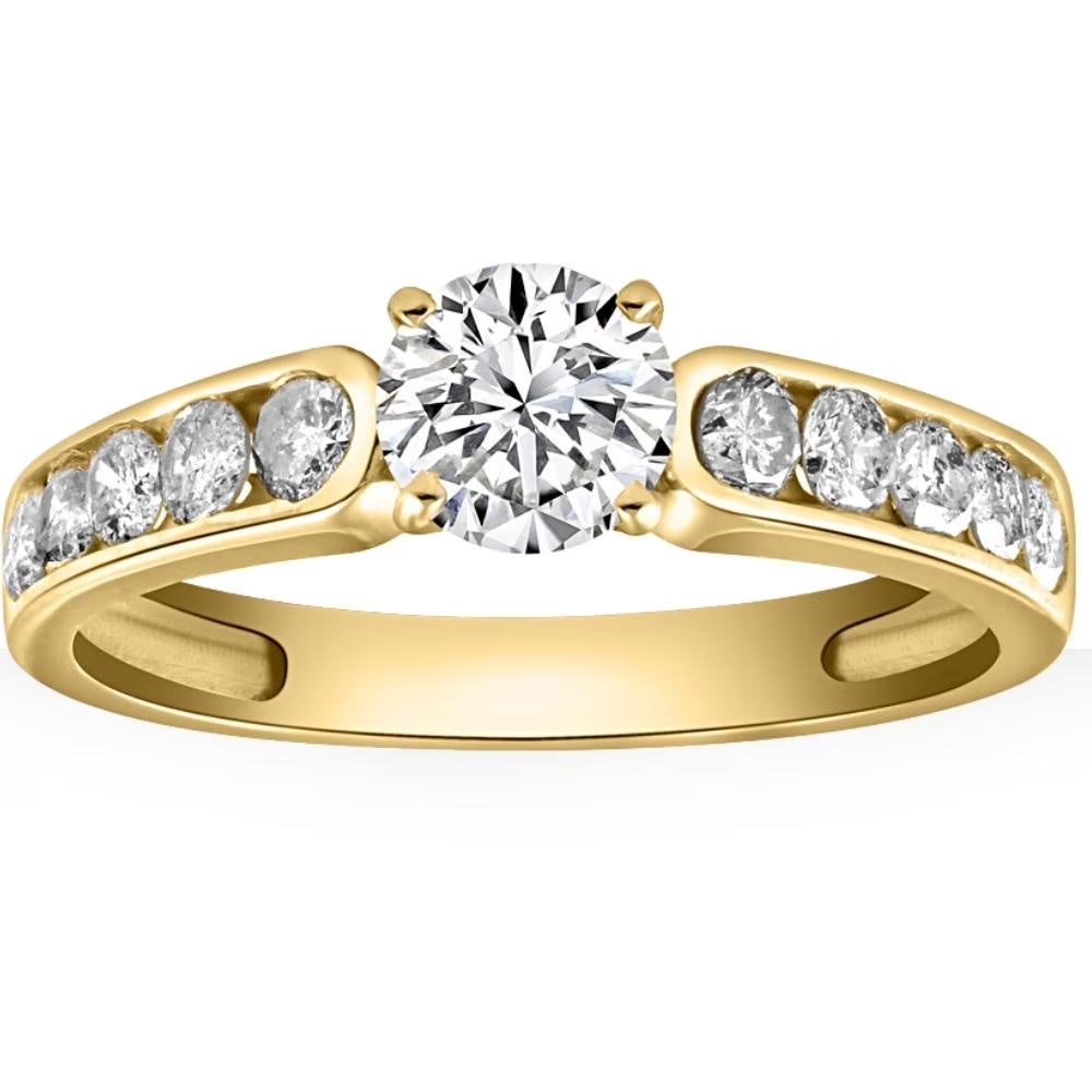 1 Ct Diamond Engagement Ring in 10k Yellow Gold D7337