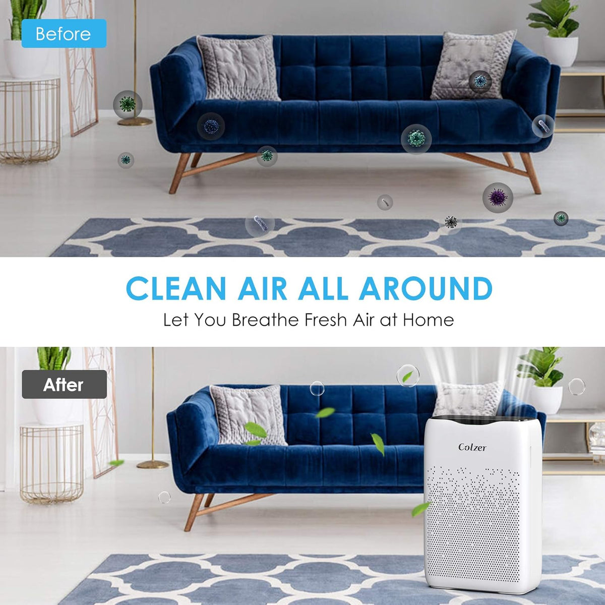 Air Purifier with True HEPA Filter & Activated Carbon Filter S4235