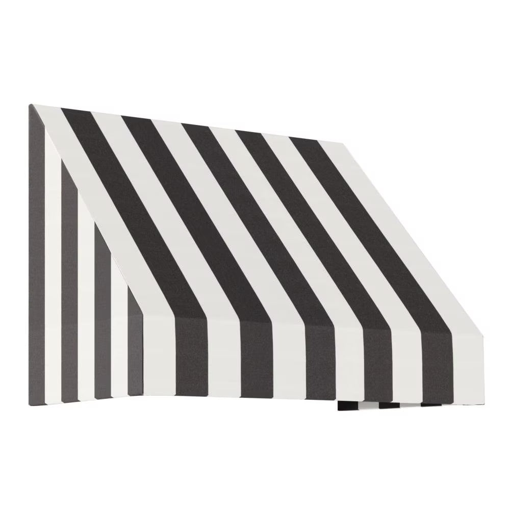 Black/White Stripe Acrylic Fixed Awning O3767