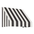 Black/White Stripe Acrylic Fixed Awning O3767