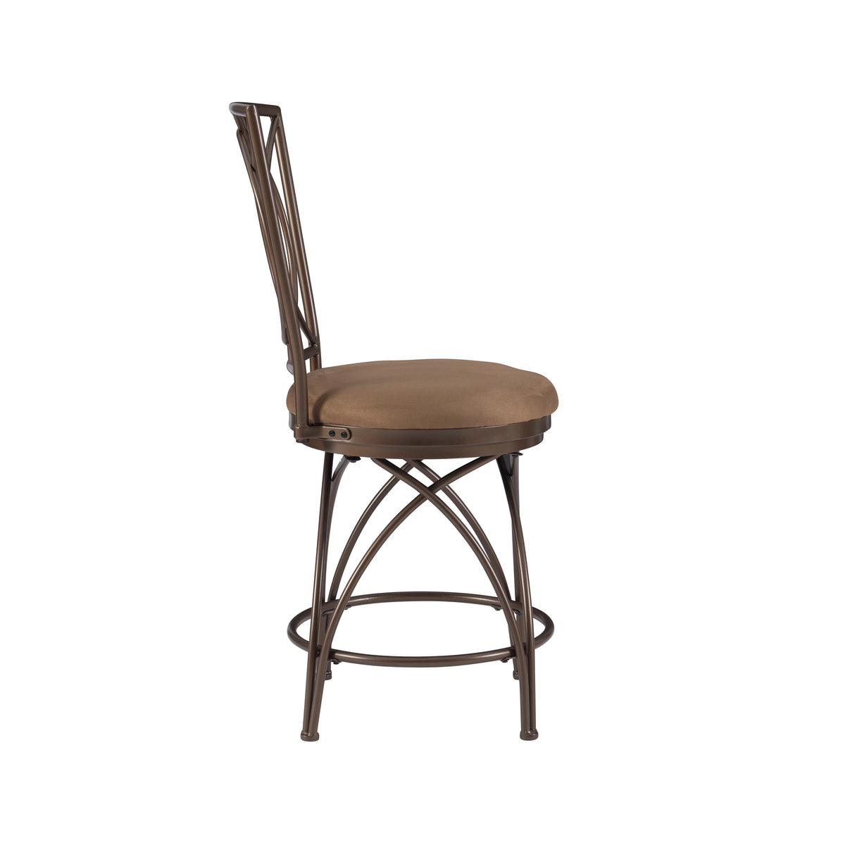 24.5" Metal Circle Back Swivel Counter Stool Q5252
