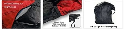 RED/Black Trailerable Jet Ski Cover with Storage Bag H4267