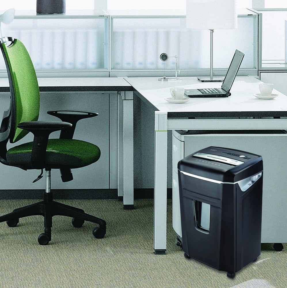 14-Sheet Crosscut Paper Shredder with Pull-Out Wastebasket D484148