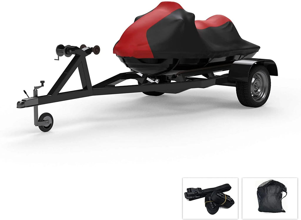 RED/Black Trailerable Jet Ski Cover with Storage Bag H4267