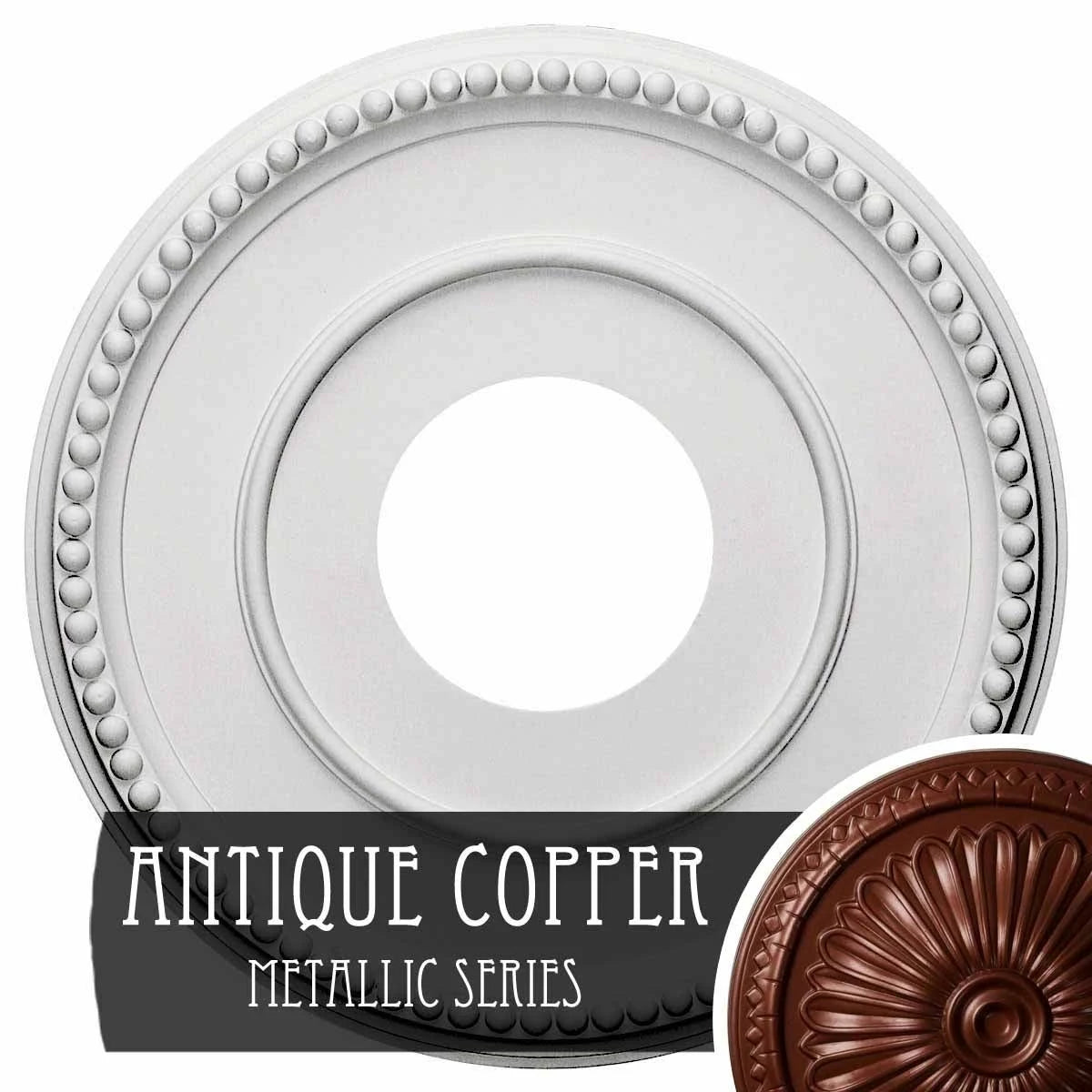 Walnut Hand-Painted Ceiling Medallion Q87906