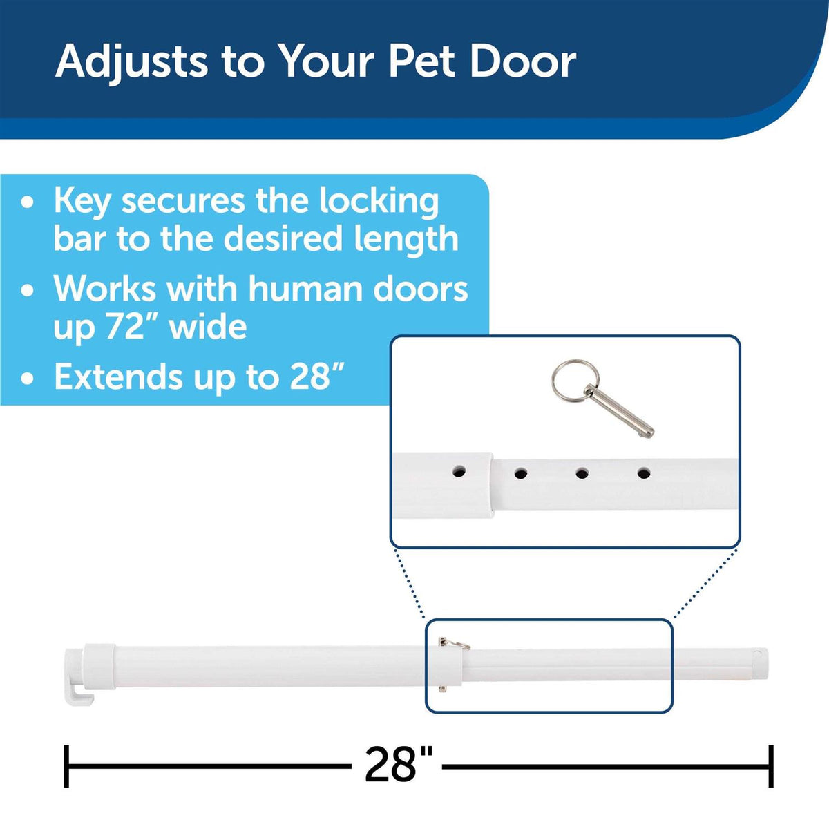 Sliding Glass Pet Door Security Bar O2360