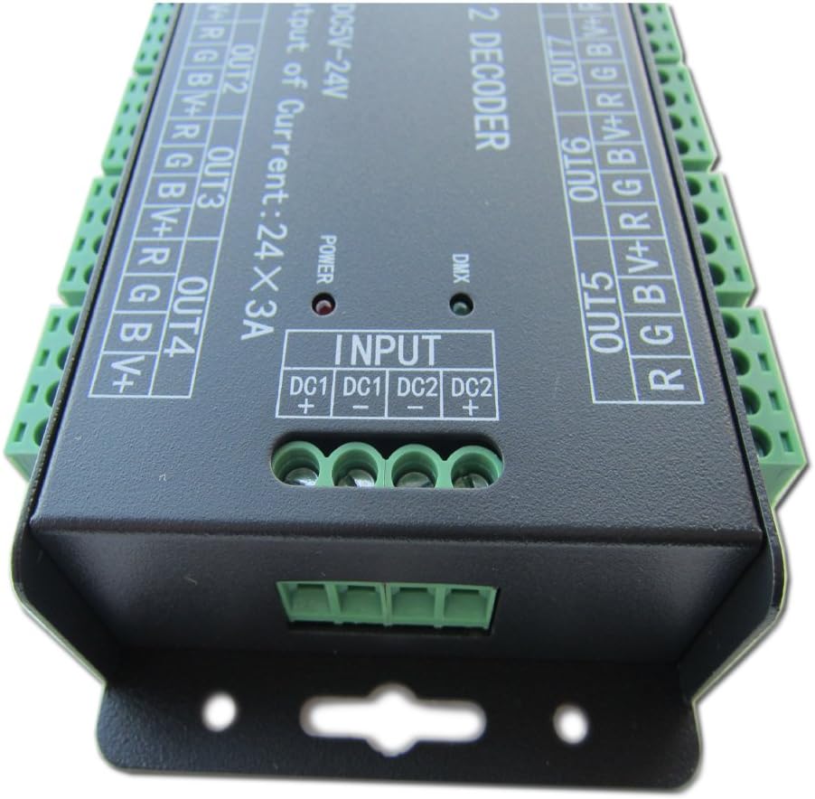 24 Channel RGB DMX512 Controller LED Decoder Dimmer DC 5V-24V M95253