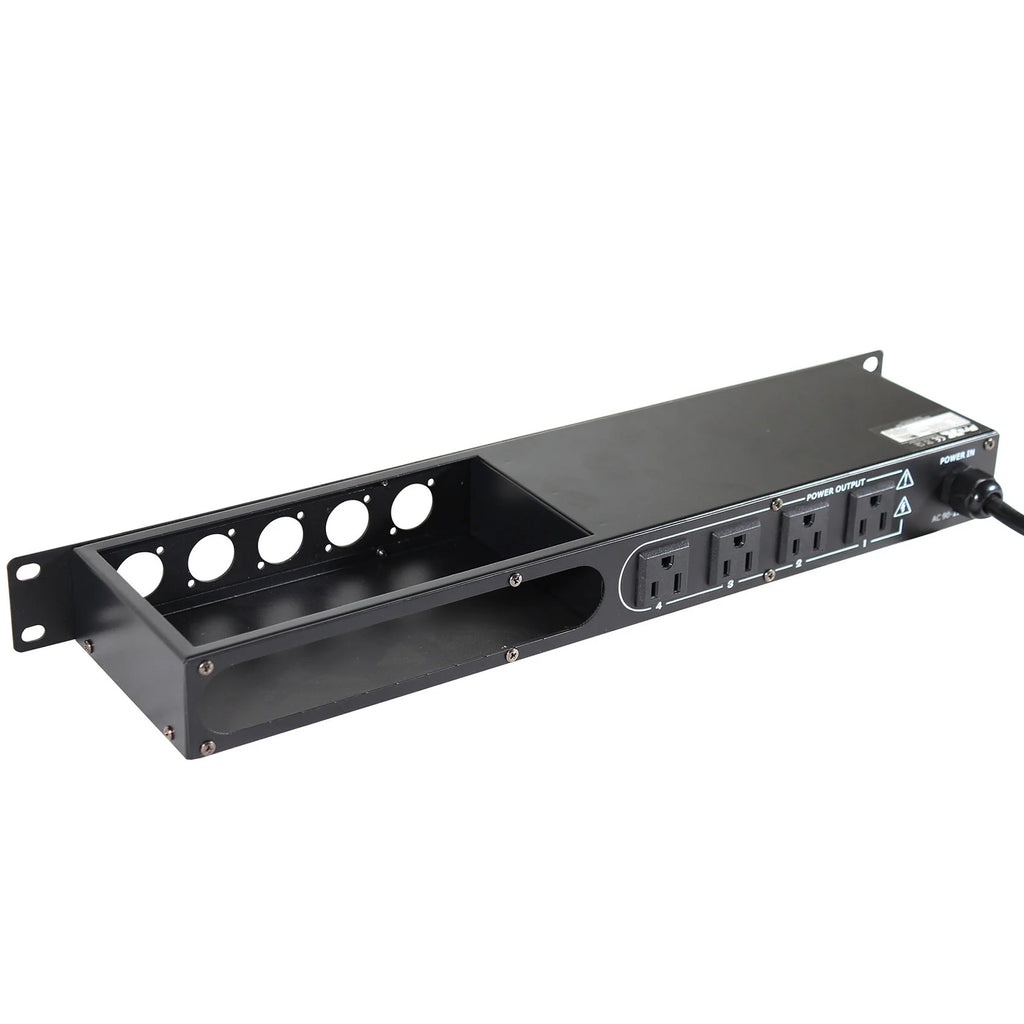 1U 15Amp Circuit 4CH Switch Panel with 2 USB and 5 Punched Space X849768