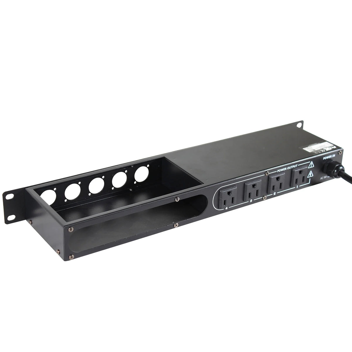 1U 15Amp Circuit 4CH Switch Panel with 2 USB and 5 Punched Space X849768