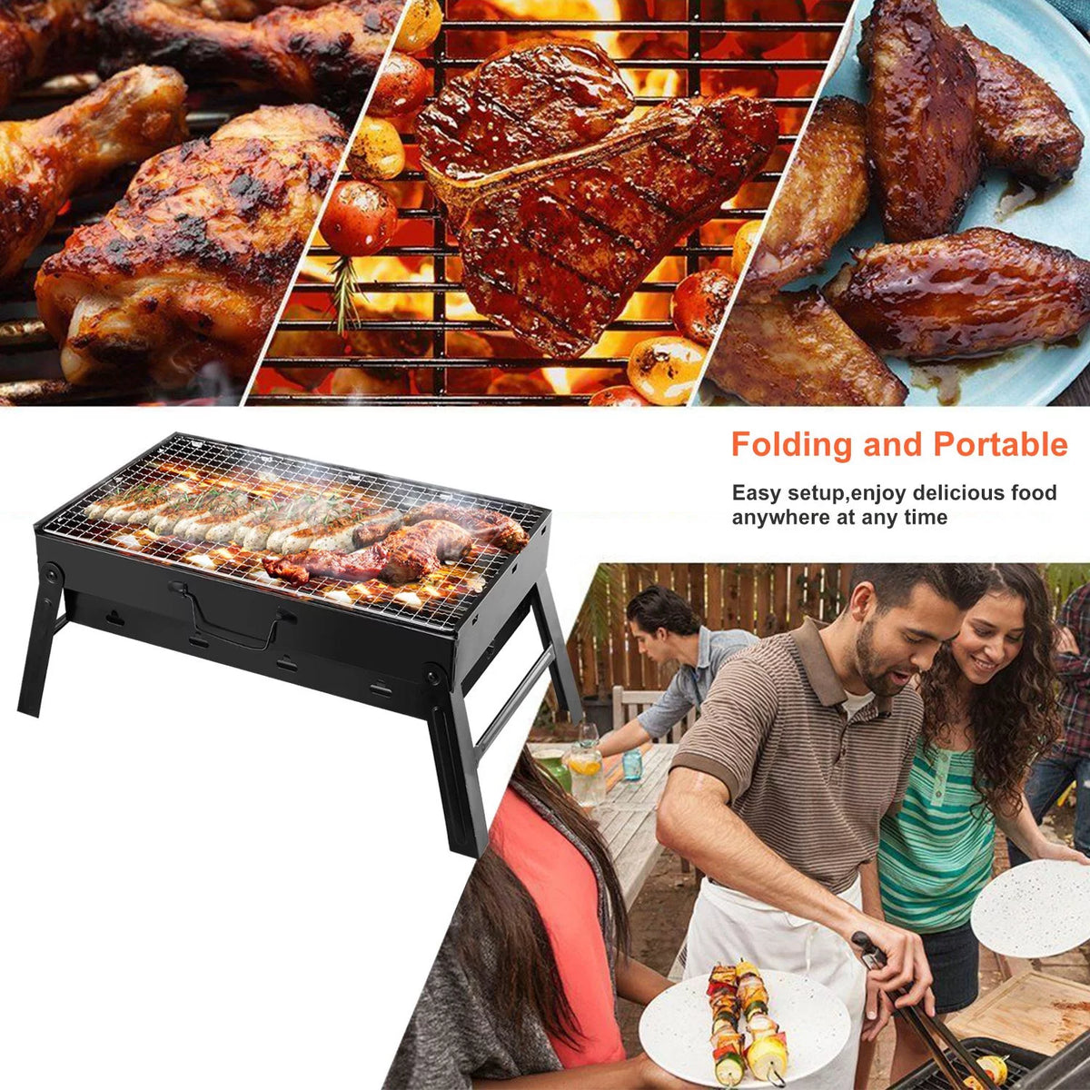 Portable Foldable Charcoal Grill C775354