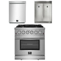 30 Inch Gas Range, Dishwasher, Refrigerator G238