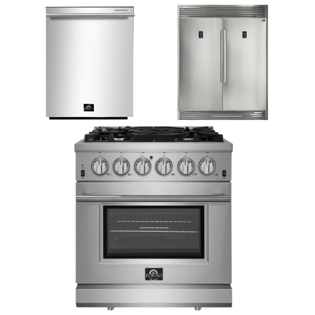30 Inch Gas Range, Dishwasher, Refrigerator G238