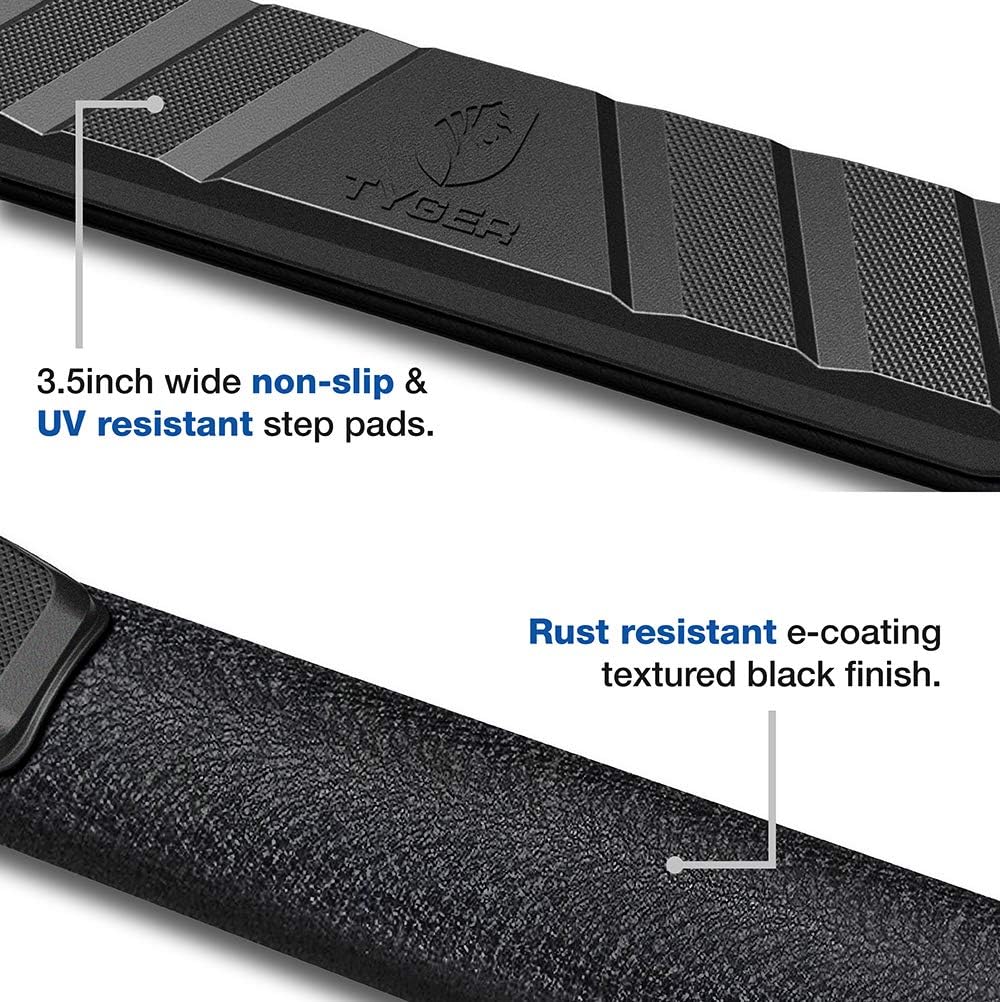 Textured Black 3.5" Side Step Nerf Bars L6277