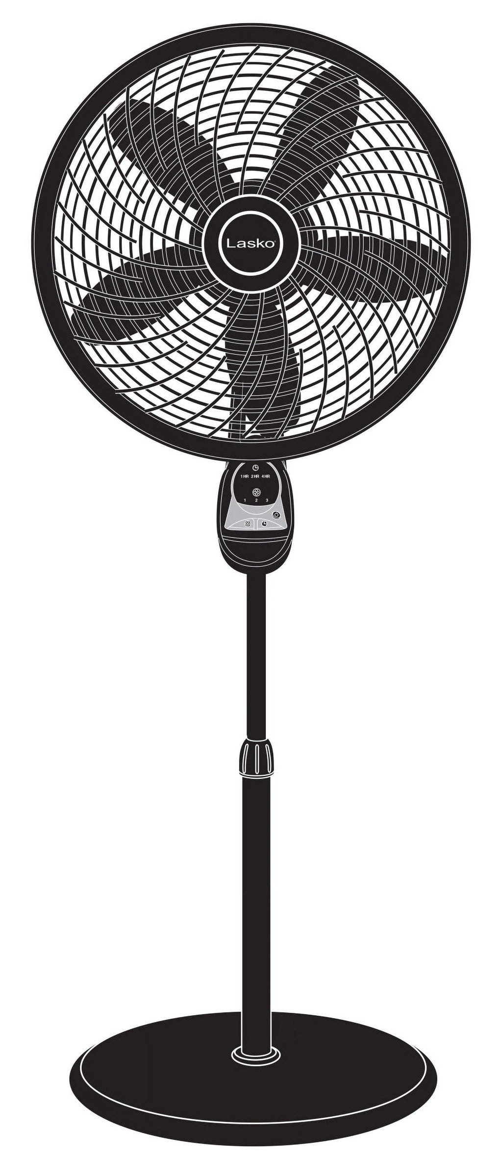 18 Oscillating Pedestal Fan with Remote, 3 Speeds, Black A58093