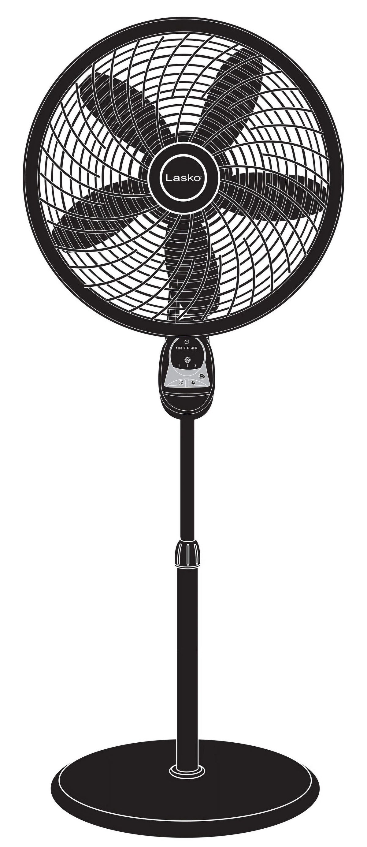 18 Oscillating Pedestal Fan with Remote, 3 Speeds, Black A58093